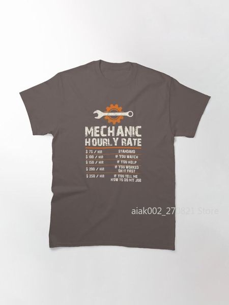 

men's t-shirts funny mechanic hourly labor rates gift classic t-shirt, White;black
