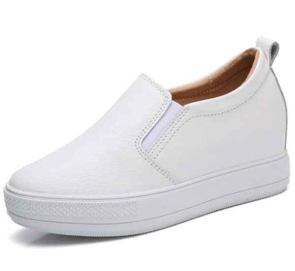 

high-heeled women's shoes autumn style high-end sponge cake thick-soled casual white dress, Black