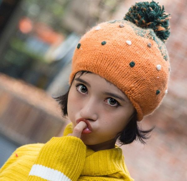 

women's winter beret warm ball wool cap lovely student, Blue;gray