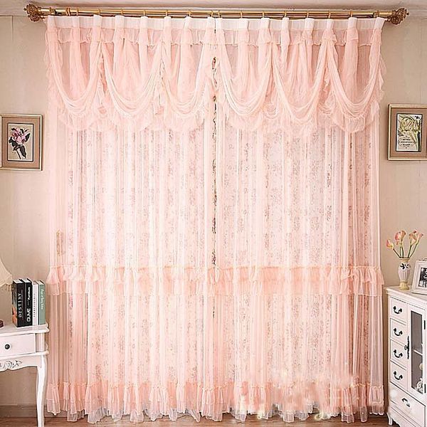 

curtain & drapes fashion modern lace pink window living room korea style beautiful curtains for bedroom