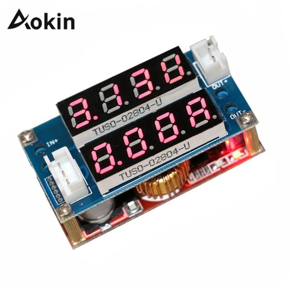 

integrated circuits 5a adjustable dc-dc red cc cv step down receiver charge module digital voltmeter ammeter display led driver for arduino