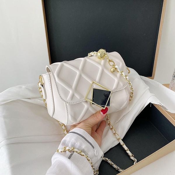 

evening bags famous rhombus gold ball chain flap crossbody shoulder bag pu leather 2021 fashion ladies handbag