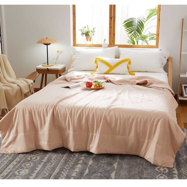 

comforters & sets pure color high-end summer quilt cool thin in summer, extra large suitable for home and children