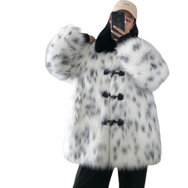 

women's fur & faux women autumn and winter imitation coats mid-length warm young jacket 6xl 7xl 8xl 9xl outwear xf938, Black