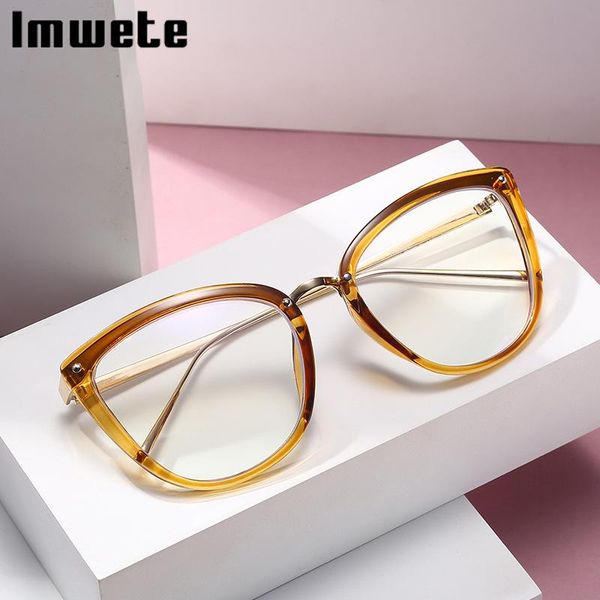 

fashion sunglasses frames imwete half metal glasses women vintage anti blue light eyeglasses ladies cat eye computer eyewear myopia optical, Black