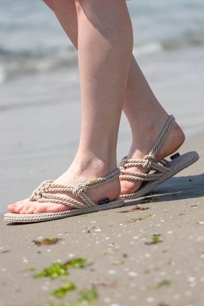 

sandals women's beige thong, Black