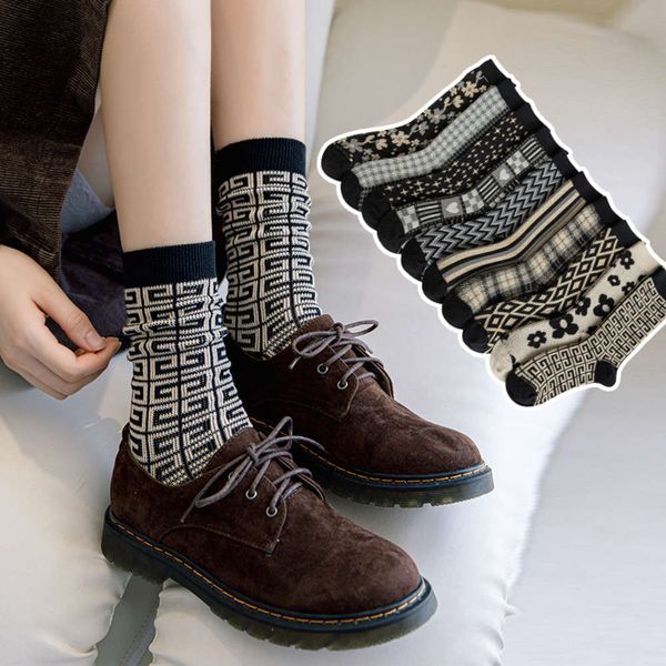 

autumn winter style pile combed cotton medium black double way, Black;white