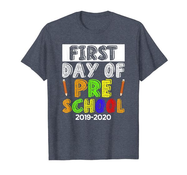 

first day of preschool shirts back to school t-shirt gifts, White;black