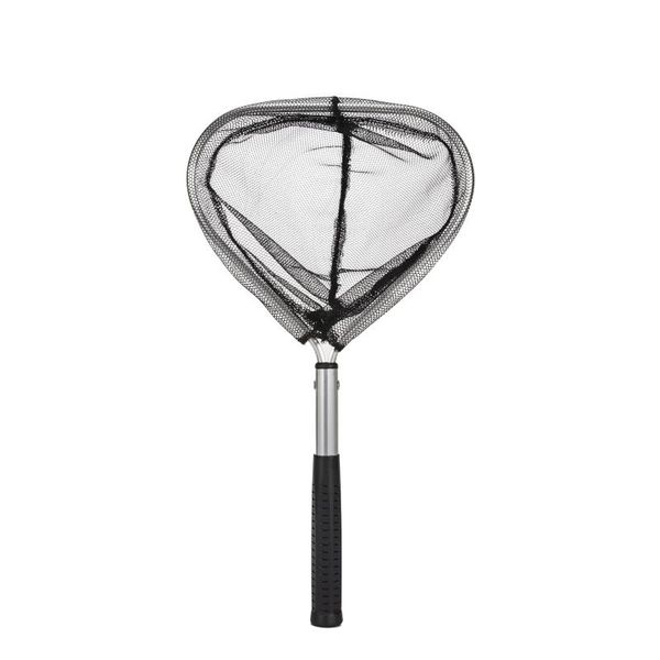 

nylon triangle retractable folding fishing net portable dense mesh hand dip casting tackle box tool accessories
