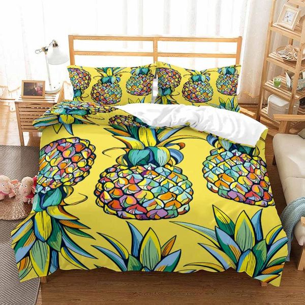 

bedding sets colorful fruit set single double duvet cover nordic style teens quilt pillowcase bedclothes bed linen girls gifts