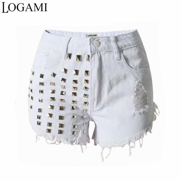 

high waisted rivet short women denim shorts jean femme women's, White;black