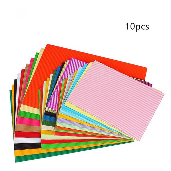 

pcs/lot a4 mix color corrugated paper diy children's handmade kindergarten creative art flower wrapping other arts and crafts