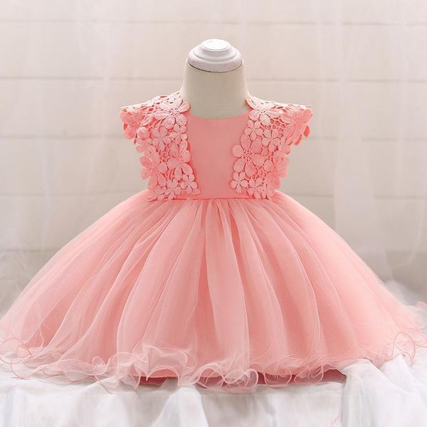 

girl's dresses summer born flower girl dress bridesmaid 1st birthday for party wedding princess baptism vestidos 3 9 month1, Red;yellow