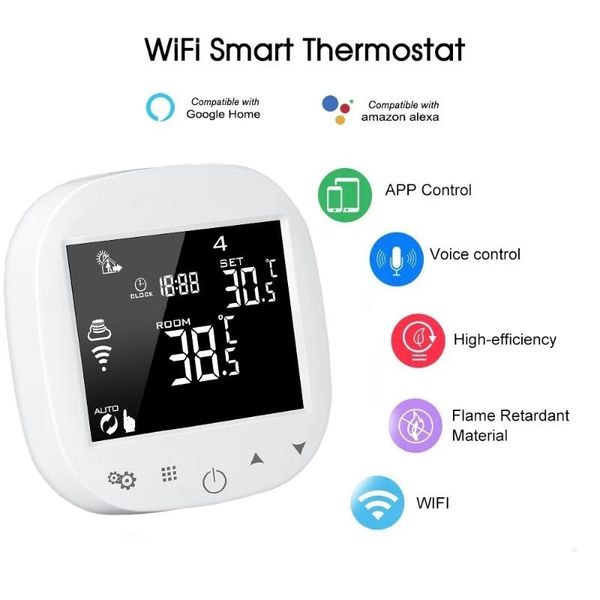 

smart home control digital wifi thermostat underfloor heating temperature controller life alexa voice remote