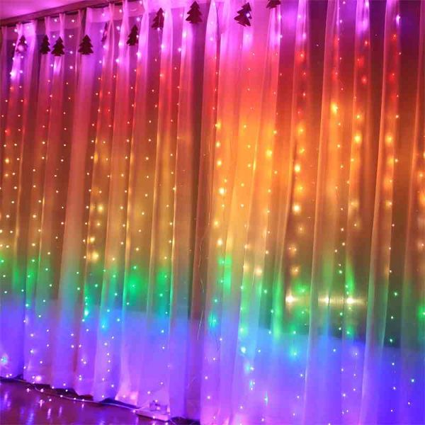 

led 3 * 3m 300 curtain waterfall day lamp string
