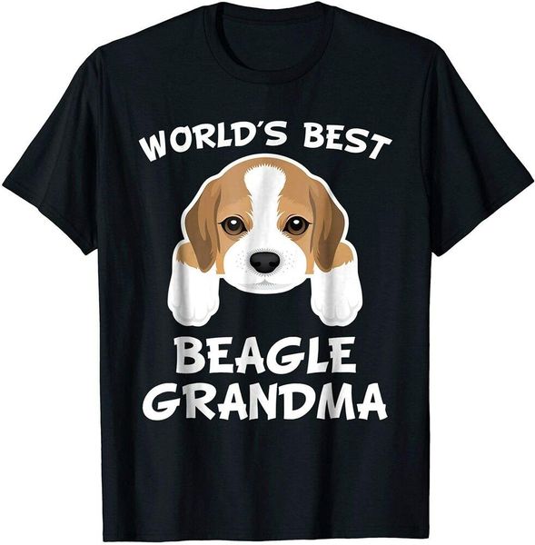 

world's beagle grandma dog granddog t-shirt size m-5xl, White;black