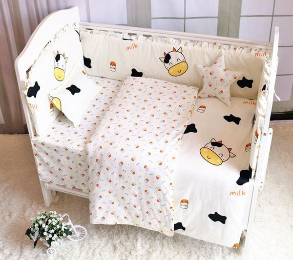 

bedding sets baby set cotton print borns crib protective case bed linens cot bumper sheet infant pillowcase