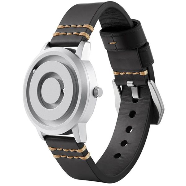 

wristwatches eutour design blue gold sliver magnetic metal beads multifunctional watch men's casual quartz creative, Slivery;brown
