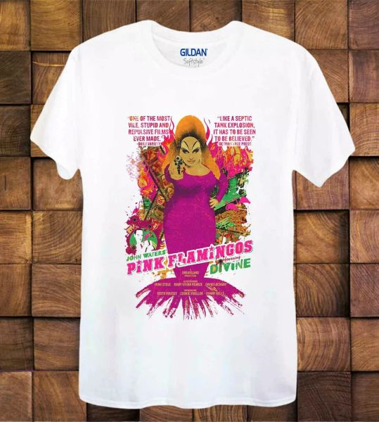 

pink flamingos t shirt queen dreamland ideal gift ladies/tee 153, White;black