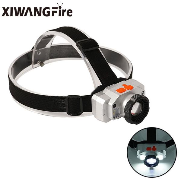 

headlamps q5+cob led headlamp with built-in 18650 battery micro usb rechargeable mini lantern camping headlight