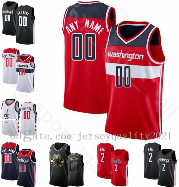 

print screen basketball jersey bradley beal 3 john wall 2 rui hachimura thomas jerome robinson moritz wagner red white black man woman youth, Black;red