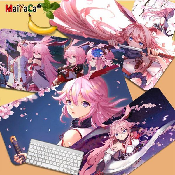 

mouse pads & wrist rests anime pink flower hair girl beautiful pad mat size for keyboards mousepad boyfriend gift