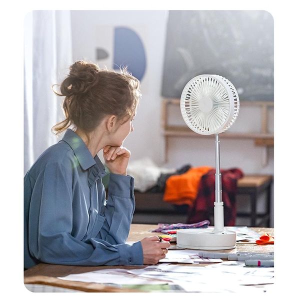 

electric fans portable standing floor folding fan remote control 10800mah type-c charging timing table air cooler office travel home desktop