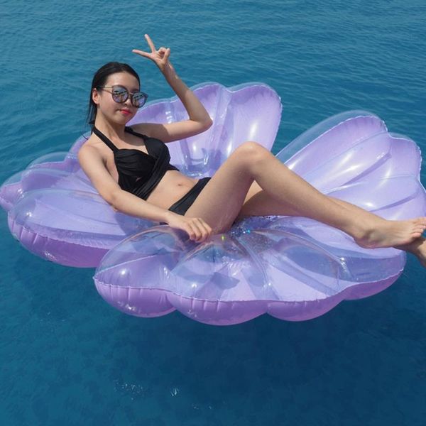 

inflatable floats & tubes water shell recliner floating swimming mattress sea ring pool lounge bed float chair