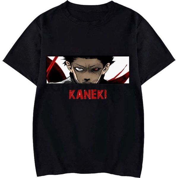 

women's t-shirt tokyoghoul summer short-sleeved fashion casual cool print loose street men and women all-match tshirt, White