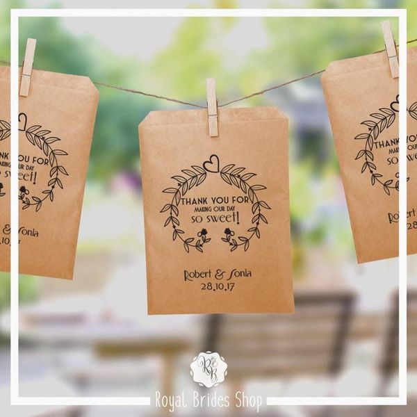 

gift wrap custom wedding favor bags favors personalized cookie buffet candy bar idea style