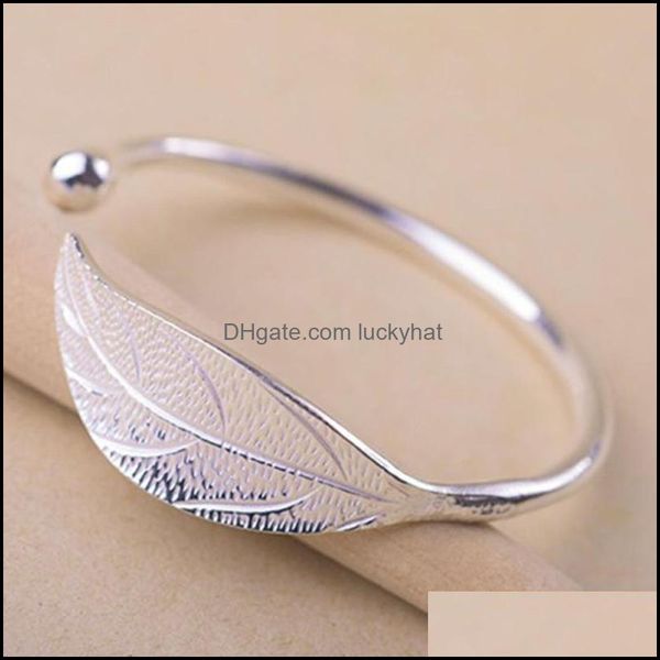 

link bracelets jewelrylink chain retro women infected leaves bracelet adjustable charm and easy fashion jewelry gifts drop delivery 2021 n, Black