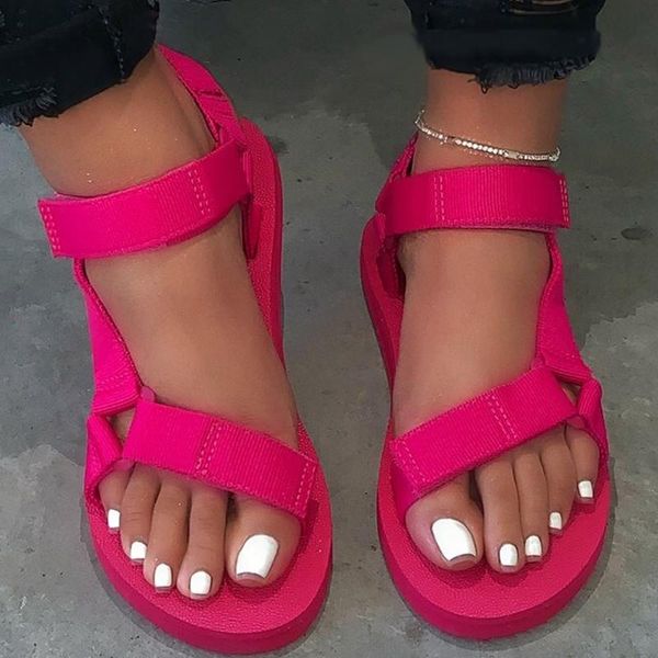 

women spring/summer non-slip platform sandals shoes woman ladies outdoor beach slippers gladiator, Black