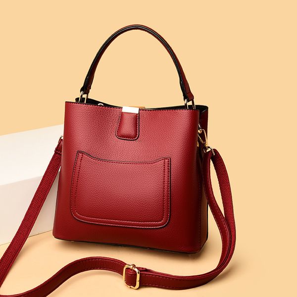 

outlet online 70% off sale new leather women's bag large capacity multi compartment net red hand messenger hand