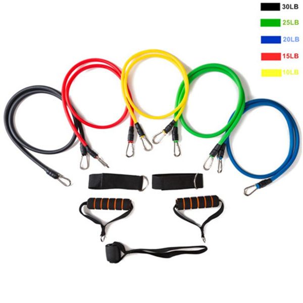 

pcs/set rubber ring tube strap gym workout ankle kit yoga excerciser body training resistance band stripes