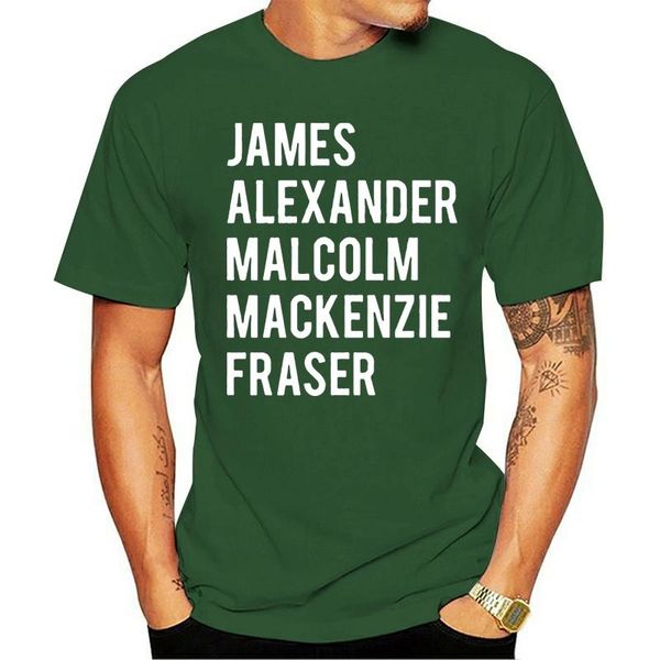 

men's t-shirts outlander jamie fraser sassenach claire t shirt, White;black
