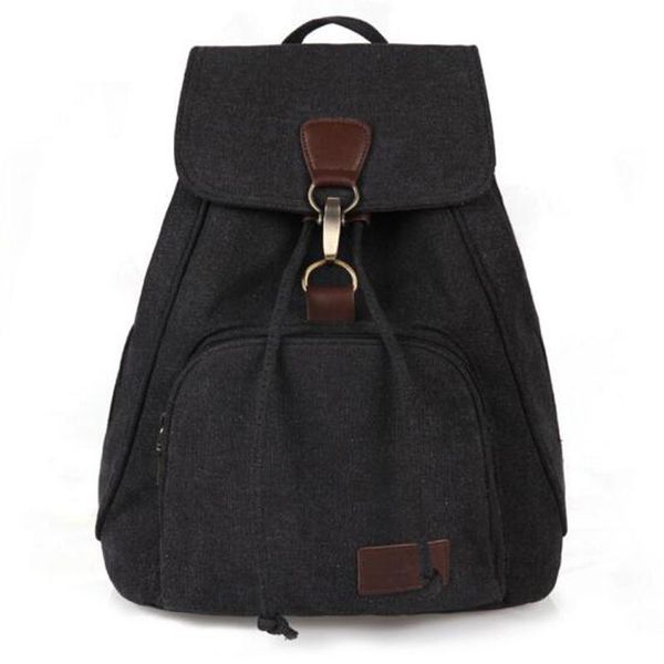 

canvas men backpack casual women schoolbag travel bag large capacity male bucket female shoulder mochila school bags