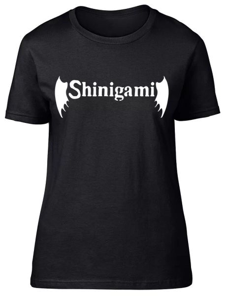 

shinigami god of death japanese womens ladies fitted t-shirt, White;black