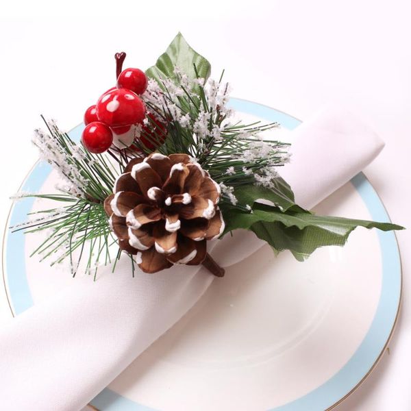 

napkin rings 12pcs christmas buckles apple ring red hazelnut towel holder for table xmas decoration handmade