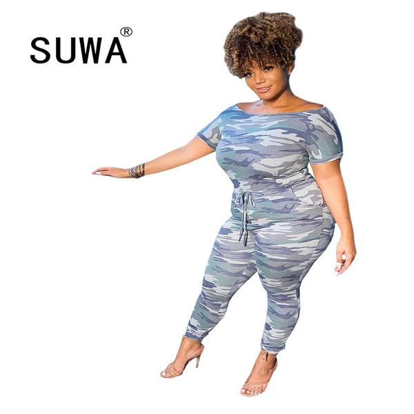 

camouflage high street fashion summer outfits for women jumpsuits and rompers bodycon playsuit wholesale women's, Black;white