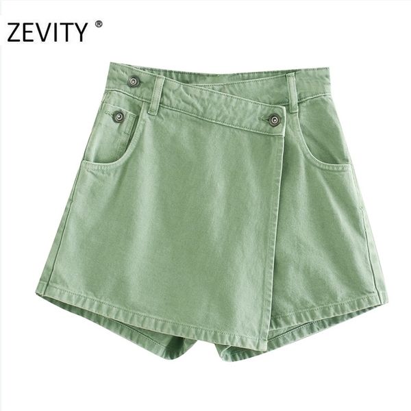 

zevity women vintage buttons pockets patch shorts skirts ladies casual slim zipper fly shorts chic pantalone cortos p928 210724, White;black