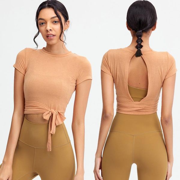 

yoga outfit bandage workout shirts for women shirt camiseta deporte mujer womens athletic active wear