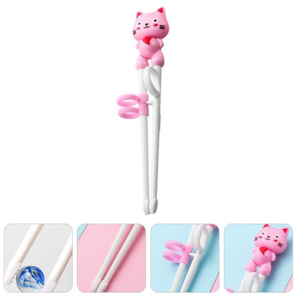 

pair of reusable baby training eating chopsticks lovely animal