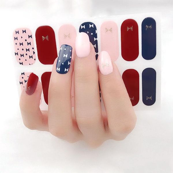 

2021 full cover nail stickers wraps diy nail art decals plain stickers self adhesive nail stickers for women girls
