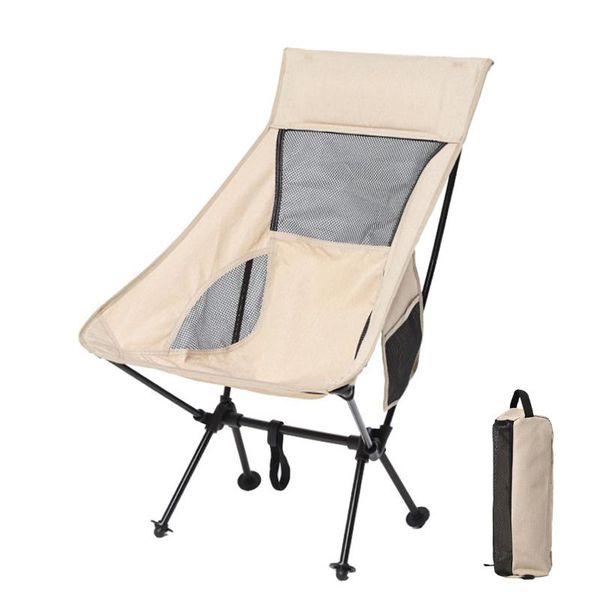 

fishing accessories ultralight folding chair outdoor portable camping high load aluminiu alloy moon chairs for picnic bbq garden beach seat