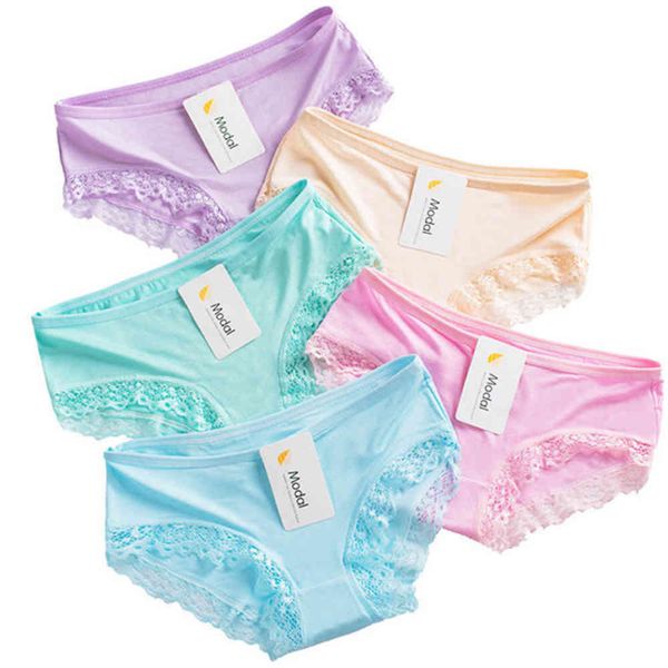 

underwear full cotton girls' students' bamboo lace triangle shorts, Black;pink