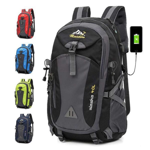 

outdoor climbing backpack large capacity travel camping fishing hiking backpacks waterproof sports rucksack bags multi-pock