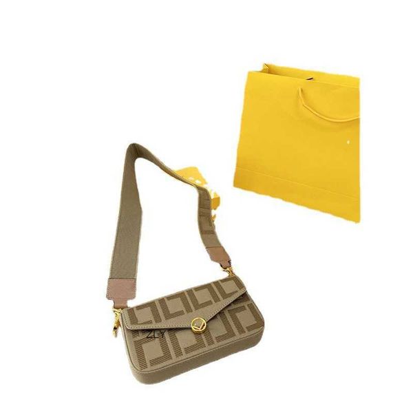 

fen's new three piece embroidered canvas chain single shoulder messenger hand holding envelope bag wide shoulder strap women's zly