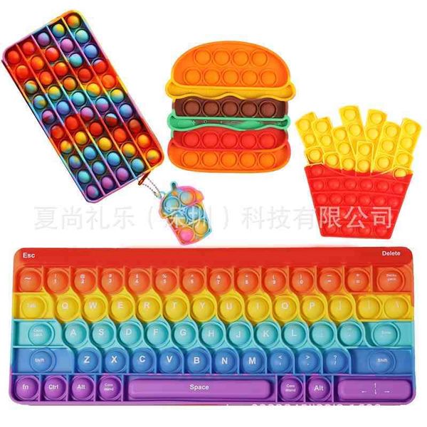 

new printed alphanumeric color keyboard computer pen bag rat killing pioneer decompression toy set