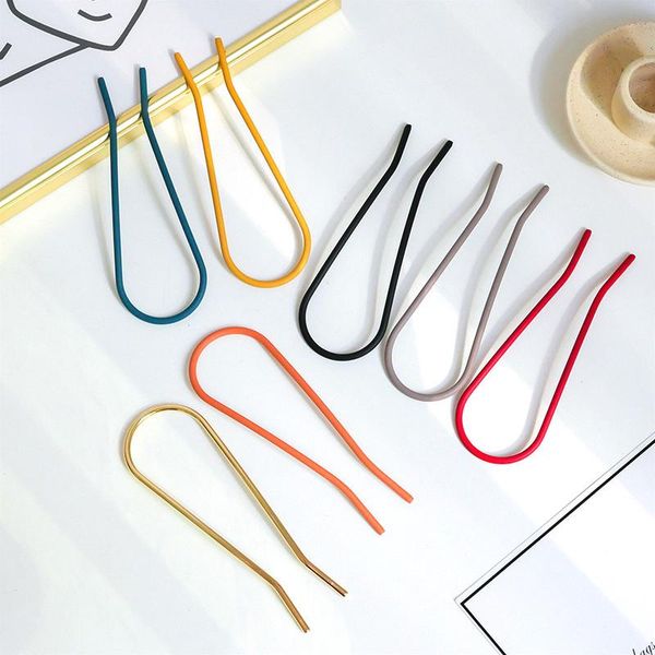 

hair accessories japan sticks clips for women simplicity elegant colorful metal girls hairclip 2021