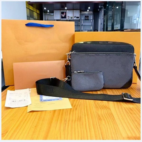 

luxurys trio 3pcs shoulder handbags bags old flower print men and women's fashion crossbod gglvlouisvitton yslv, Red;black